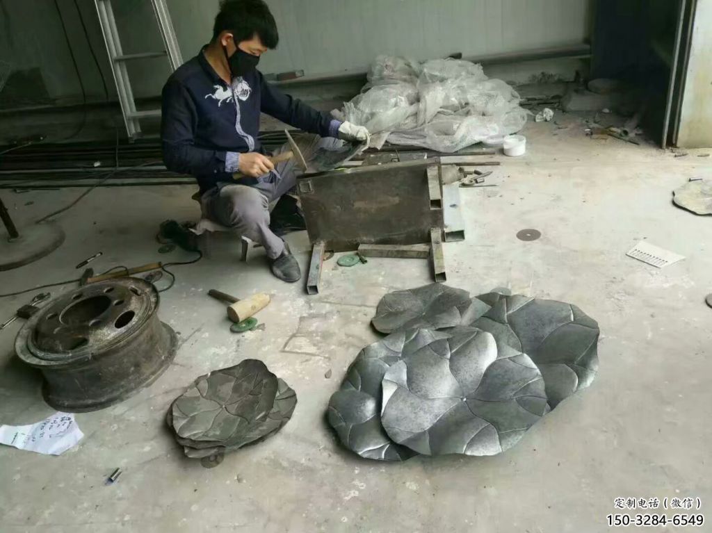 房地產(chǎn)蓮藕雕塑廠家 現(xiàn)代蓮科雕塑 幾何雕塑