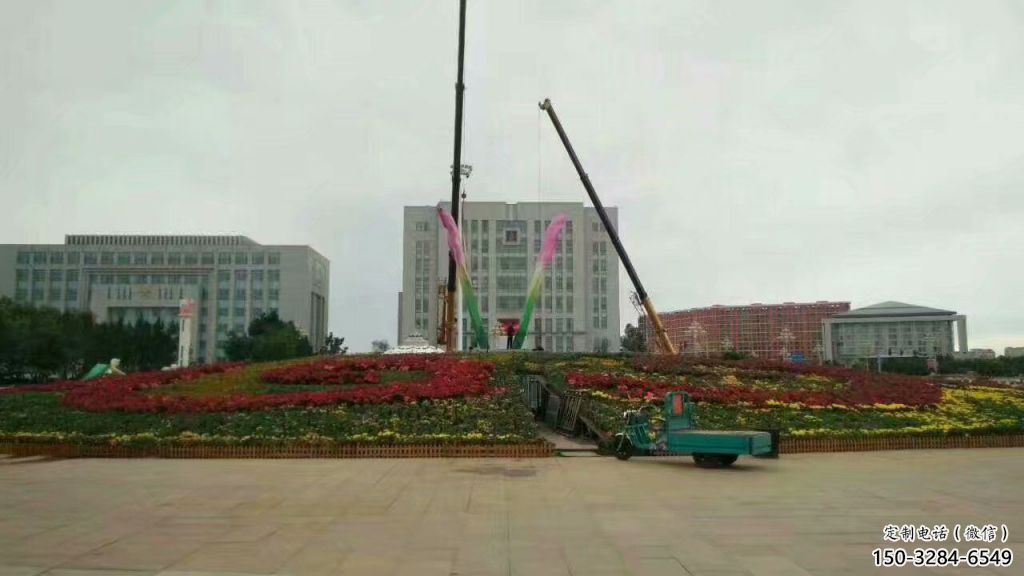 烤漆蘭花雕塑 鋼管玉蘭花雕塑 室內雕塑