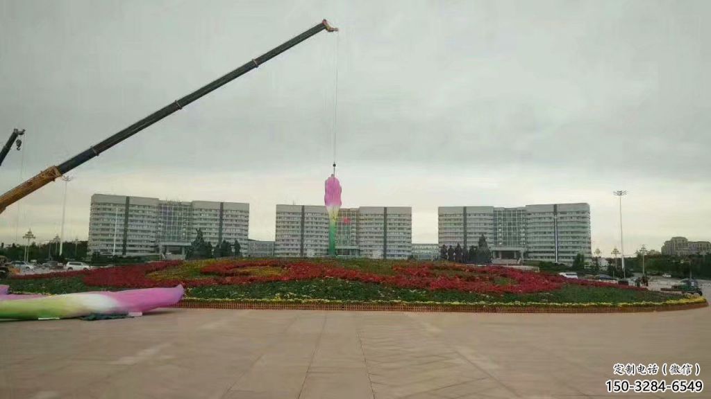 鑄造蘭花雕塑 中式村口雕塑 景觀玉蘭花雕塑