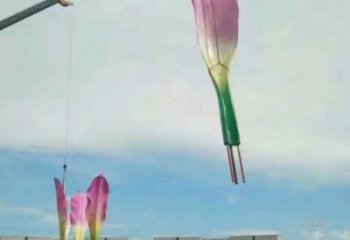 景觀蘭花雕塑 剪影玉蘭花雕塑 商業街雕塑