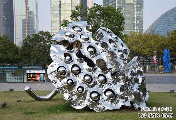 中式蓮蓬雕塑 啞光植物雕塑 游樂(lè)場(chǎng)雕塑