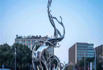 房地產水花雕塑 剪影水景雕塑 鍛造雕塑