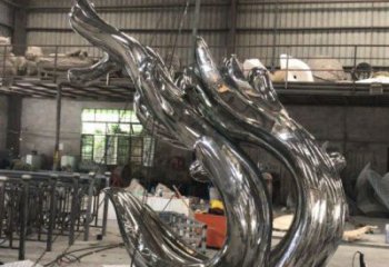 拉絲水花雕塑 鏤空創意雕塑 別墅區雕塑