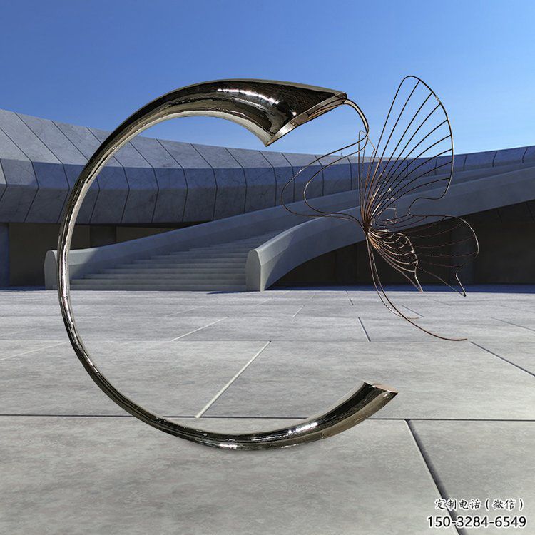 抽象喇叭花雕塑廠家 啞光花卉雕塑 室內雕塑