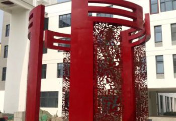 鏤空門套雕塑，烤漆工藝，不銹鋼鏤空門套雕塑