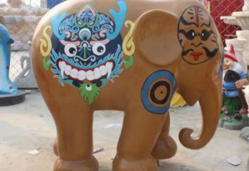 大象彩繪雕塑，室外雕塑，各類玻璃鋼大象雕塑制造商