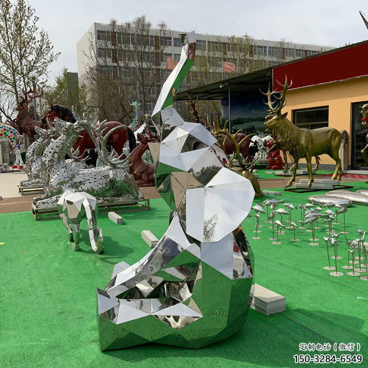 大象雕塑優選，室外雕塑，景觀鏡面大象雕塑優選