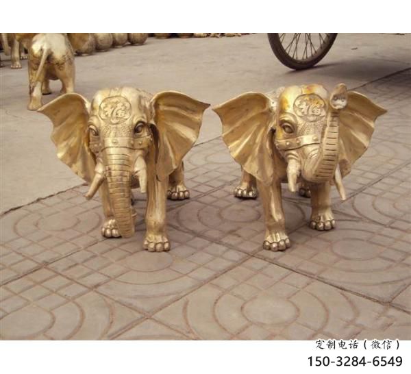 景觀大象雕塑制作，景區(qū)案例，純銅仿古雕塑制造商