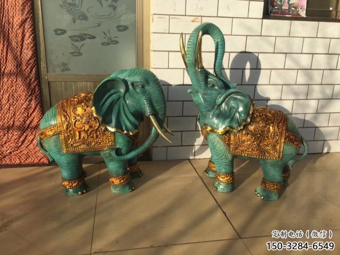 大象雕塑供求，中式工藝，彩繪大象雕塑精選