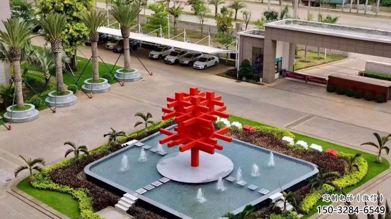 燈光中國結雕塑