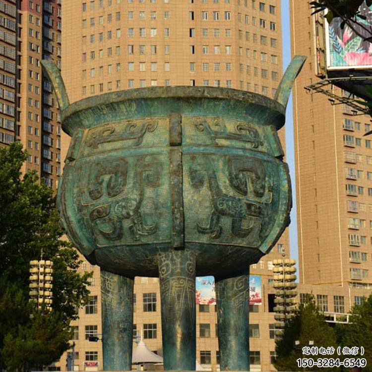 圓鼎雕塑，銅器景觀雕塑，鑄銅工藝