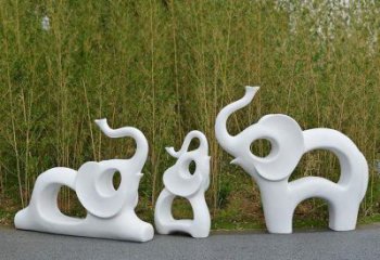 抽象大象雕塑精選，陸地擺件，公園大象雕塑制作