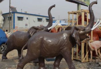 景觀大象雕塑制造，歐式風(fēng)格，仿真大象雕塑定價(jià)