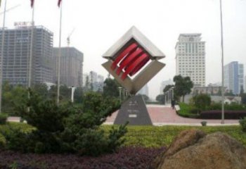 廣場中國結雕塑廠家，烤漆工藝制作，民俗文化標識