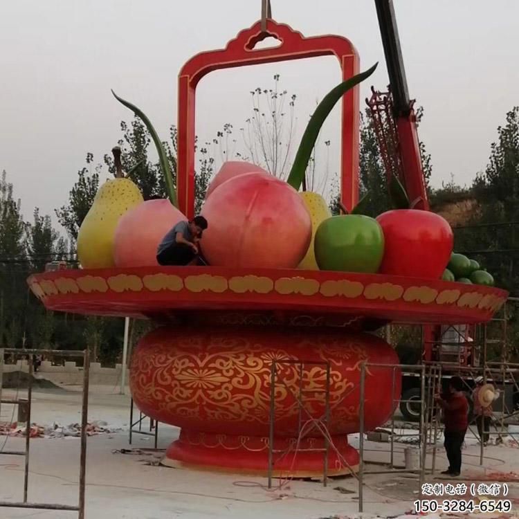 果籃雕塑公園服務(wù)商，景觀雕塑，玻璃鋼果籃雕塑選定