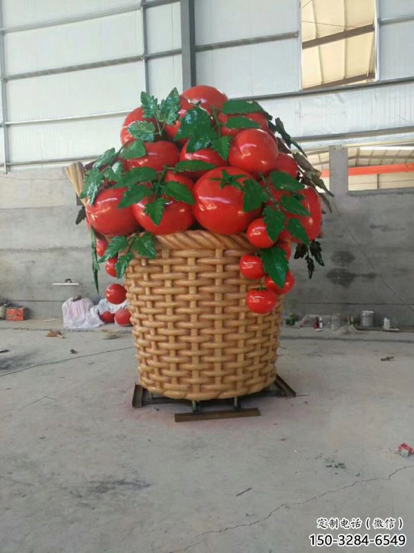 地產果籃雕塑點擊，景觀雕塑，別墅蘋果果籃雕塑供求