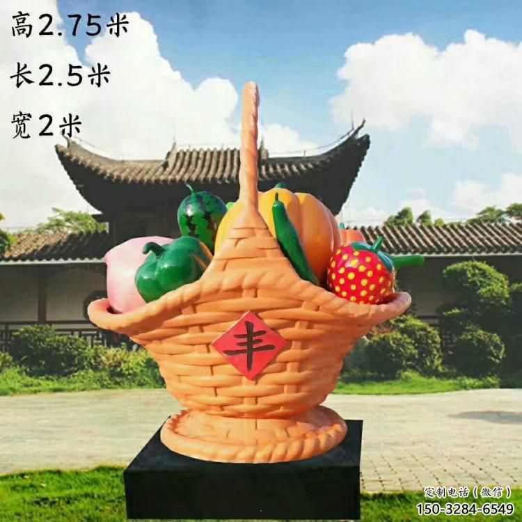 果籃雕塑精選，街道標識，蔬菜果籃雕塑指用