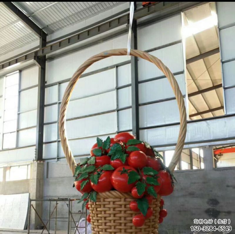 社區(qū)果籃雕塑精選，景區(qū)雕塑，環(huán)境蔬菜果籃雕塑提供