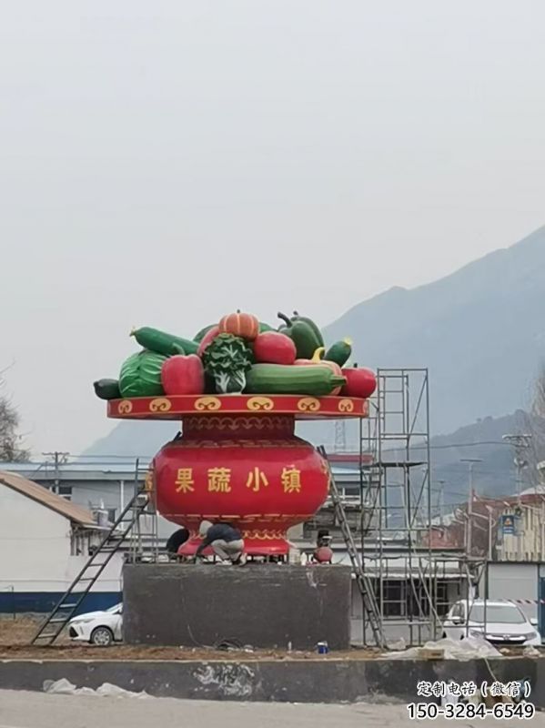 室外花籃雕塑展品，公園小品，城市公園花籃雕塑供需