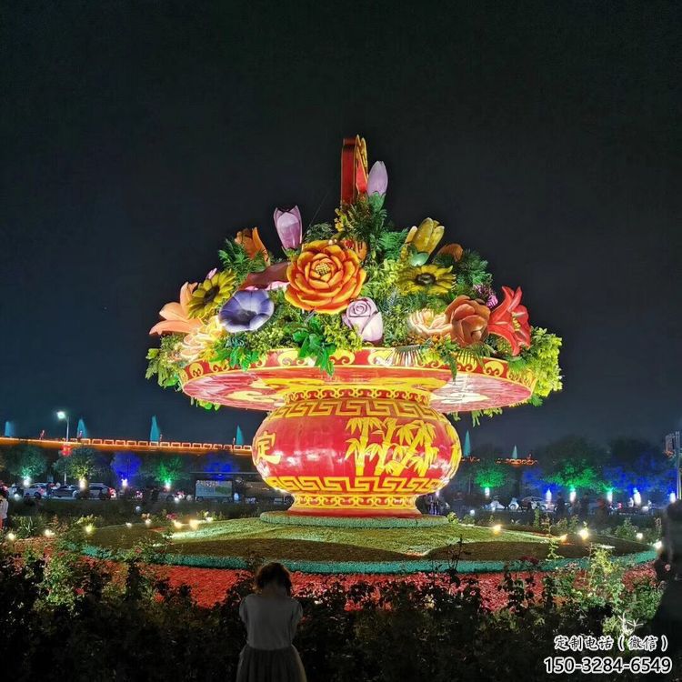 桌擺花籃方案精品，景觀雕塑，房地產(chǎn)廣場(chǎng)花籃雕塑生產(chǎn)商