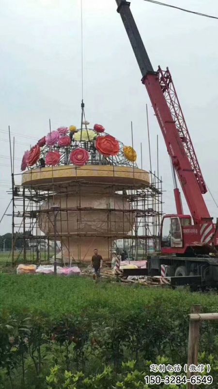 大型花籃雕塑預定，戶外雕塑，旅游區花籃雕塑特供