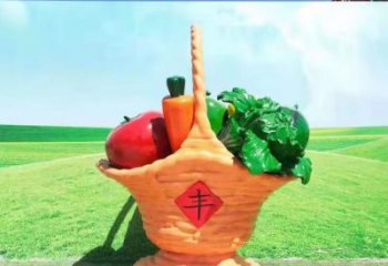 果籃雕塑定價，彩繪工藝，水果果籃雕塑工制作