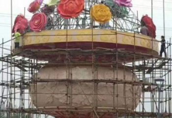 景觀花籃雕塑擺件優(yōu)選，陸地?cái)[件，園林藝術(shù)不銹鋼花籃雕塑供應(yīng)