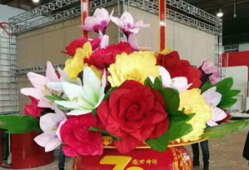 地產(chǎn)花籃雕塑提供，露天雕塑，仿真花籃雕塑生產(chǎn)承接