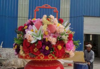 景觀花籃雕塑造型選用，美陳雕塑，抽象公園花籃雕塑標準