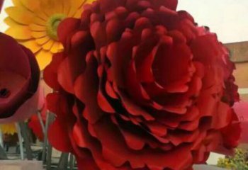 商場花籃雕塑批發，動態雕塑，主題花朵花籃雕塑標準