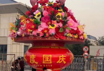 文化花籃雕塑專供，景區雕塑，城市慶典花籃雕塑提供