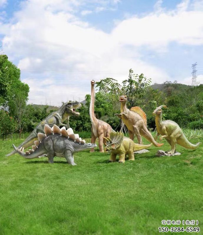恐龍雕塑制造，歐式風格，玻璃鋼恐龍雕塑供給