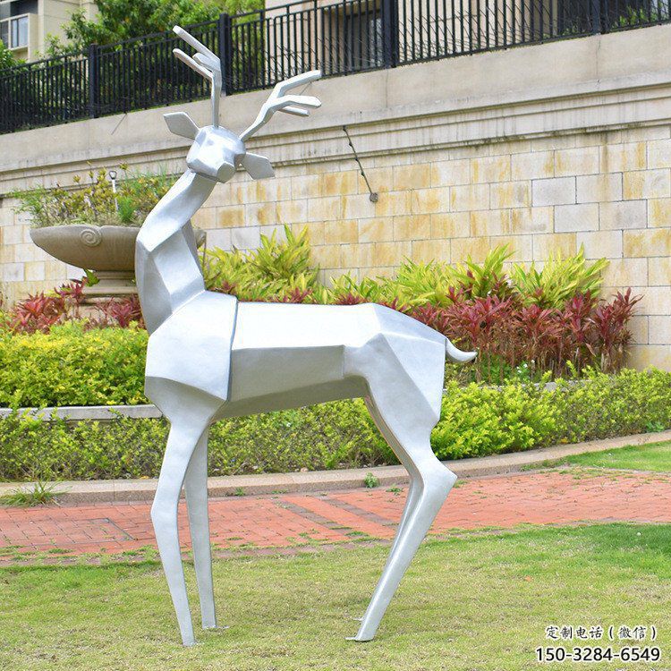 小鹿雕塑精選，多彩藝術，抽象小鹿雕塑生產