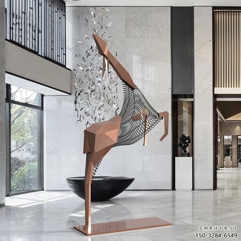 小鹿雕塑提供，美陳雕塑，景觀鏤空小鹿雕塑承接