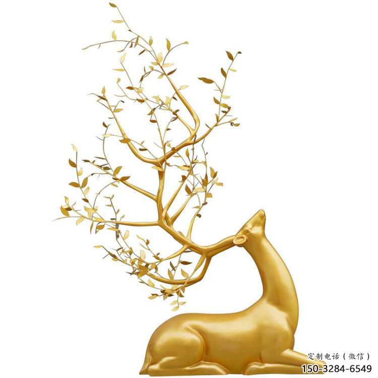 烤漆梅花鹿雕塑生產，廣場雕塑，仿真梅花鹿雕塑展品