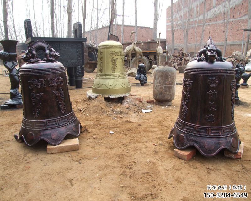 制作喇叭形銅鐘雕塑