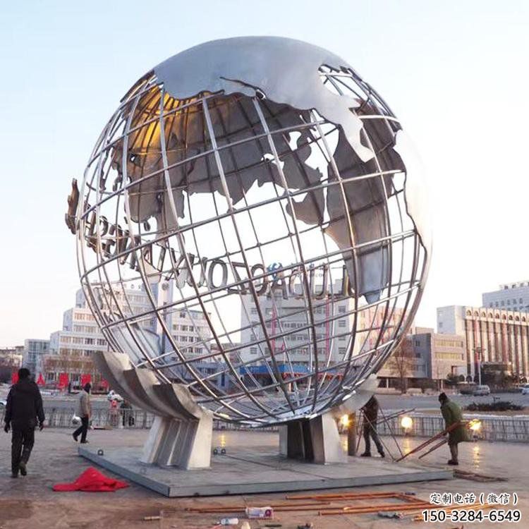 地球儀雕塑廠，校園雕塑，抽象現代地球儀雕塑定價