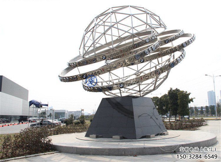 地球儀雕塑點擊，地標擺件，現(xiàn)代地球儀雕塑承接