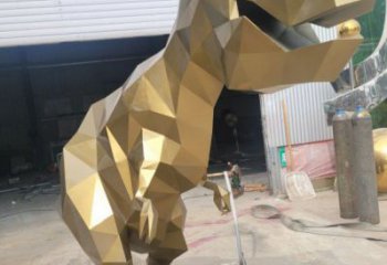 景觀恐龍雕塑承接，城市裝飾，大型幾何恐龍雕塑公司