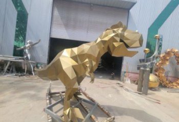 廣場恐龍雕塑供求，露天雕塑，企業(yè)幾何恐龍雕塑標(biāo)準(zhǔn)