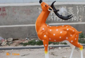 大型小鹿雕塑，彩繪工藝，玻璃鋼動物雕塑廠家