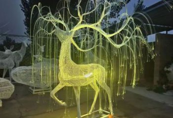 梅花鹿雕塑精選，美陳雕塑，燈光梅花鹿雕塑通用