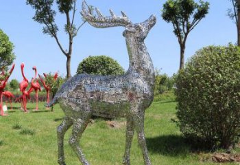 景區梅花鹿雕塑供給，景觀雕塑，鏤空梅花鹿雕塑供求