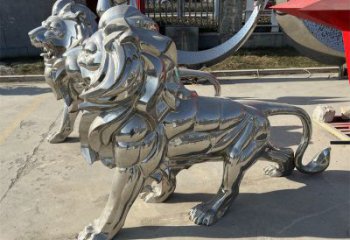 獅子雕塑工廠，鏡面拋光藝術(shù)，不銹鋼獅子雕塑供應(yīng)