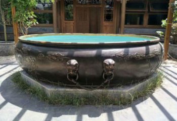 祥云圖太平缸雕塑