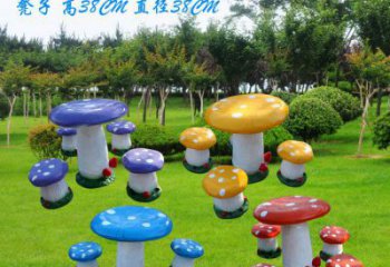 蘑菇坐凳雕塑