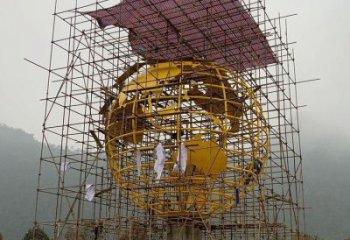 地球儀雕塑通用，陸地?cái)[件，烤漆地球儀雕塑點(diǎn)擊