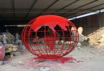 地球儀雕塑制造商，城區小品，烤漆地球儀雕塑制作廠家