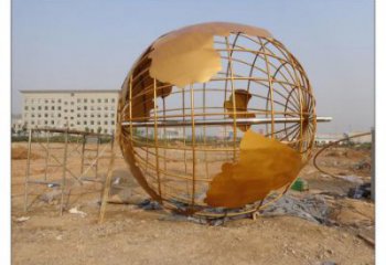 地球儀雕塑制造，校園雕塑，烤漆地球儀雕塑展品