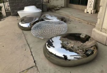 校園坐凳雕塑，拉絲景觀雕塑，抽象主題